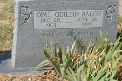 Opal Beatrice <I>Quillin</I> Balch 