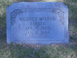 Mildred Magdeline <I>McLeod</I> Barnes 