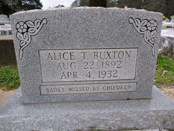 Alice Jane <I>Taylor</I> Buxton 