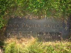 Anna Marie <I>Pagley</I> Baylor 