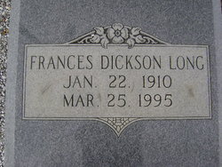 Frances <I>Dickson</I> Long 