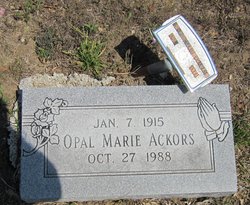 Opal Marie <I>McCoy</I> Ackors 