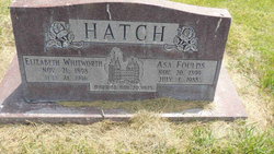 Elizabeth <I>Whitworth</I> Hatch 