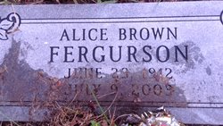 Alice Edith <I>Brown</I> Fergurson 