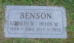 Helen M <I>Martley</I> Benson 