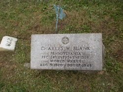 PFC Charles W Blank 