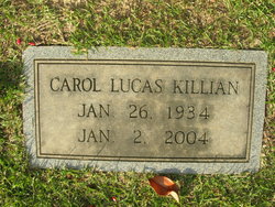 Carol Lee <I>Lucas</I> Killian 