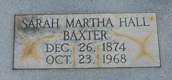 Sarah Martha <I>Hall</I> Baxter 