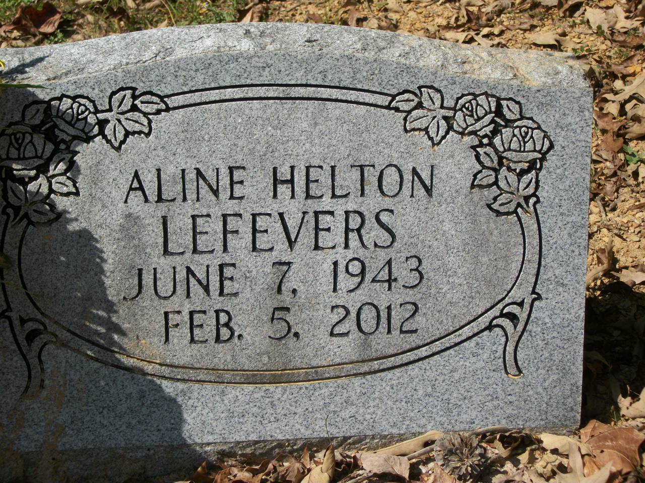 Aline Sue Helton Lefevers (1943-2012)