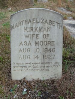 Martha Elizabeth <I>Kirkman</I> Moore 