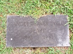 Frances Weaver <I>Taylor</I> Heard 