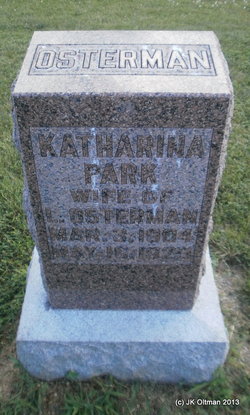 Katharina Elizabeth <I>Park</I> Osterman 