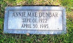 Annie Mae <I>Newton</I> Dunbar 