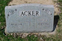Alice G <I>Mattes</I> Acker 
