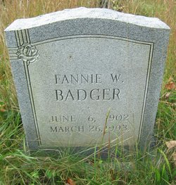 Fannie <I>Waddell</I> Badger 