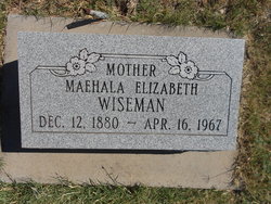 Maehala Elizabeth <I>Maxey</I> Wiseman 