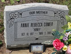 Annie Rebecca “Honey” <I>Ligon</I> Comer 