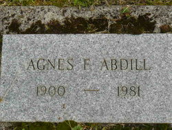 Agnes Flossie <I>Smith</I> Abdill 