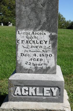 Lizzie <I>Adcock</I> Ackley 