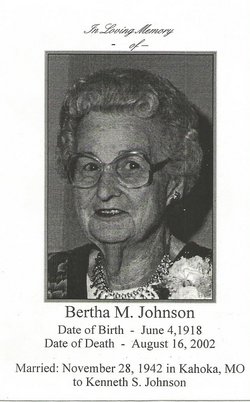 Bertha Josephine Alice <I>McKinley</I> Johnson 