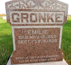 Emilie J. “Amelia” <I>Housemann</I> Gronke 