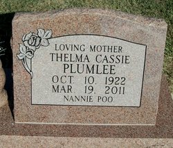 Thelma Cassie Plumlee 