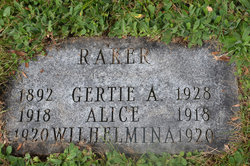 Gertie Agnes <I>Sipe</I> Raker 