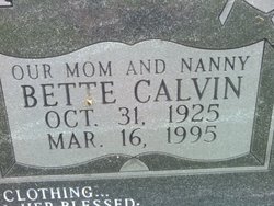 Bette <I>Calvin</I> Bandy 