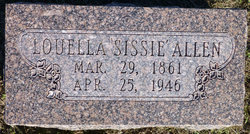 Louella Ella “Sissie” <I>Glenn</I> Allen 