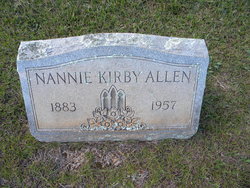 Nancy Amanda “Nannie” <I>Kirby</I> Allen 