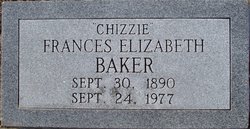 Frances Elizabeth “Lizzie” <I>Ballard</I> Baker 