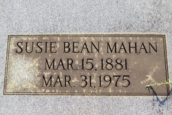 Susan Melissa “Susie” <I>Bean</I> Mahan 
