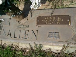 Annie D. <I>Jones</I> Allen 
