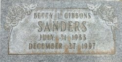 Betty Louise <I>Gibbons</I> Sanders 
