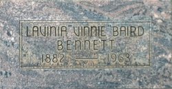 Frances Lavinia “Vinnie” <I>Baird</I> Bennett 