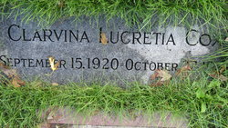 Clarvina Lucretia <I>Davis</I> Cox 