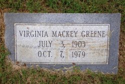 Virginia <I>Mackey</I> Greene 