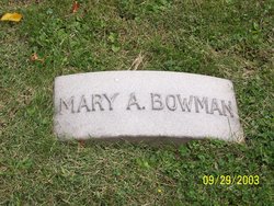Mary A. <I>Johnson</I> Bowman 