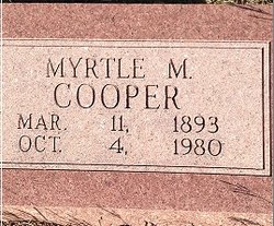 Myrtle Mary Cooper 
