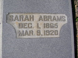Sarah <I>Abrams</I> Abrams 