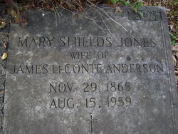 Mary Shields <I>Jones</I> Anderson 