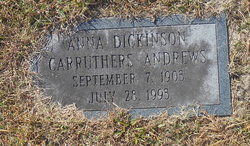 Anna Dickerson <I>Carruthers</I> Andrews 