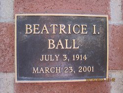 Beatrice Irene <I>Severens</I> Ball 