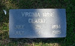 Virginia <I>Rose</I> Clarke 