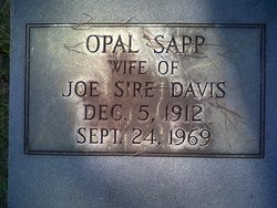 Opal <I>Sapp</I> Davis 