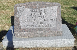 Helena Elizabeth <I>Dyer</I> Baker 