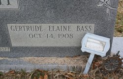 Gertrude Elaine <I>Bass</I> Smith 
