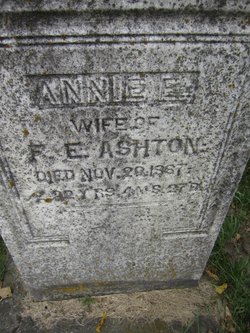 Annie Elizabeth <I>Drury</I> Ashton 