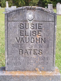 Susie Elise <I>Vaughn</I> Bates 