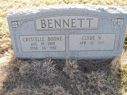 Crystelle Freda <I>Boone</I> Bennett 